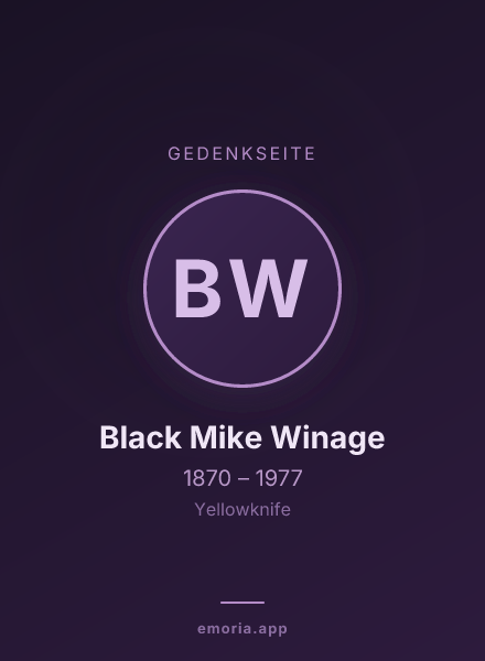 Gedenkportrait von Black Mike Winage