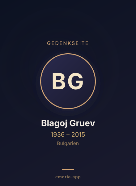 Gedenkportrait von Blagoj Gruev