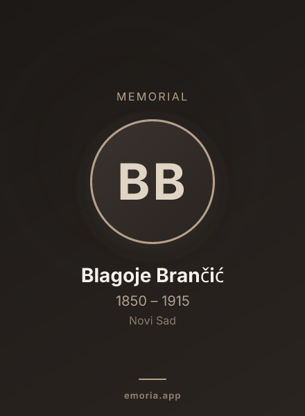 Memorial portrait of Blagoje Brančić