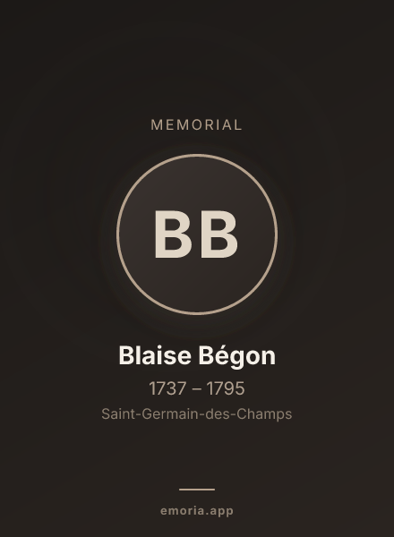 Memorial portrait of Blaise Bégon