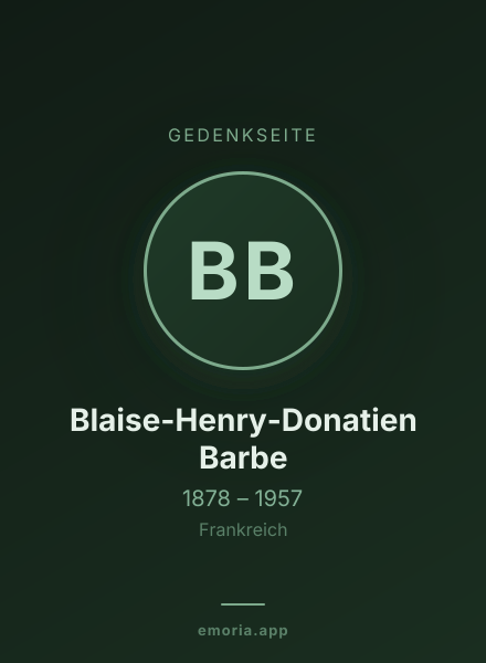 Gedenkportrait von Blaise-Henry-Donatien Barbe