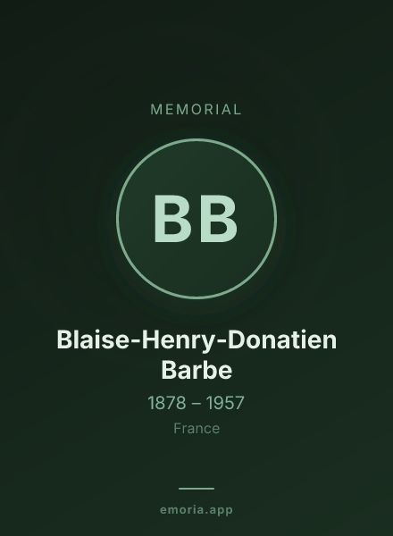 Memorial portrait of Blaise-Henry-Donatien Barbe