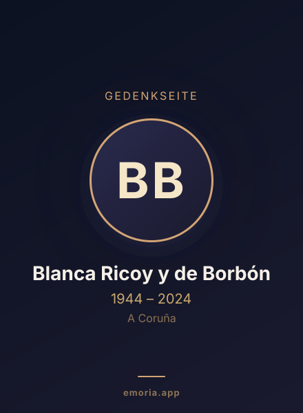 Gedenkportrait von Blanca Ricoy y de Borbón