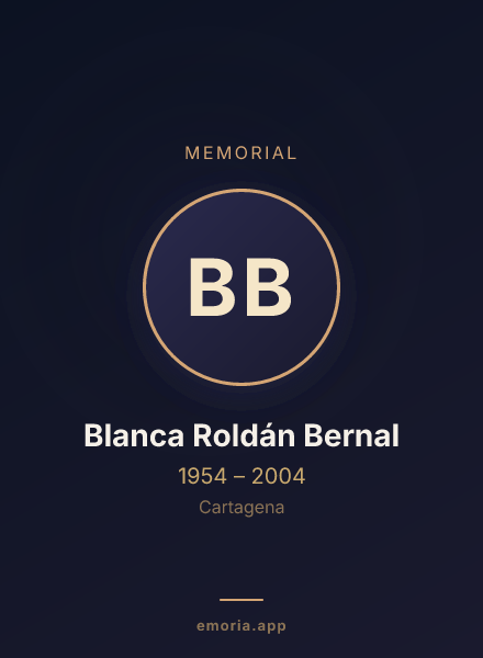 Memorial portrait of Blanca Roldán Bernal