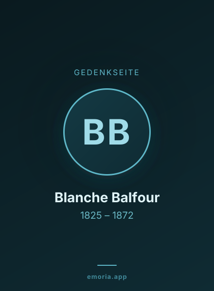 Gedenkportrait von Blanche Balfour