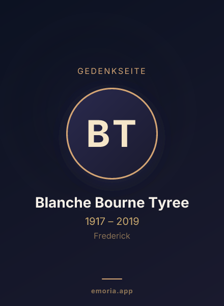 Gedenkportrait von Blanche Bourne Tyree
