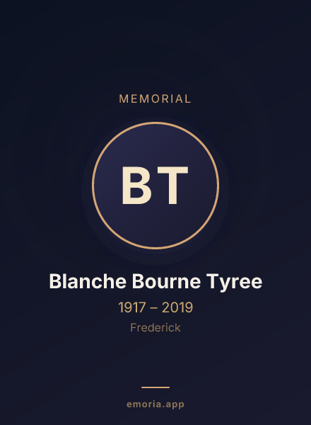 Memorial portrait of Blanche Bourne Tyree