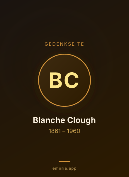 Gedenkportrait von Blanche Clough