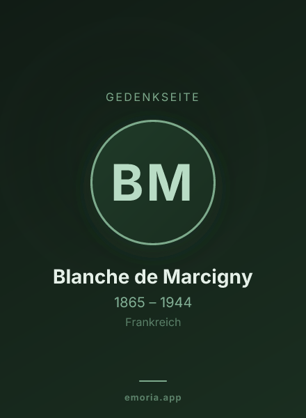 Gedenkportrait von Blanche de Marcigny