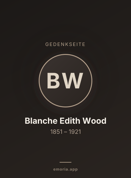 Gedenkportrait von Blanche Edith Wood