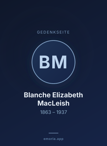 Gedenkportrait von Blanche Elizabeth MacLeish