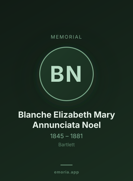 Memorial portrait of Blanche Elizabeth Mary Annunciata Noel