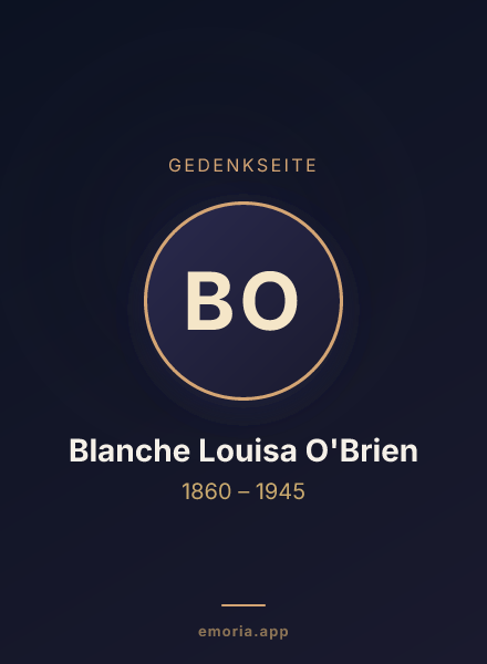 Gedenkportrait von Blanche Louisa O'Brien