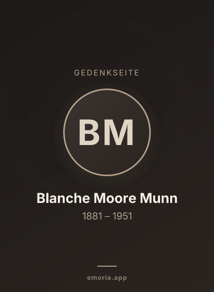 Gedenkportrait von Blanche Moore Munn