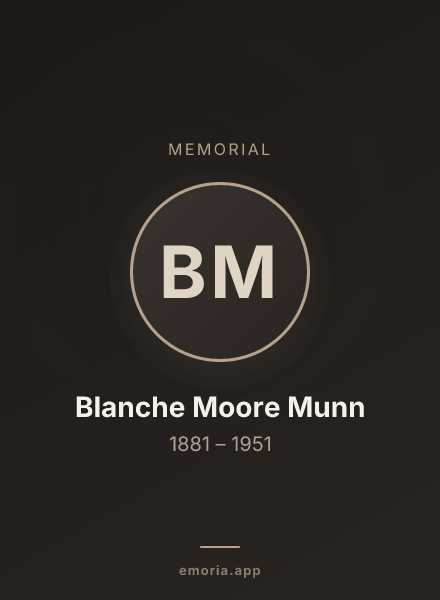 Memorial portrait of Blanche Moore Munn
