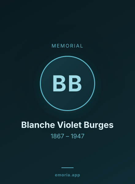 Memorial portrait of Blanche Violet Burges