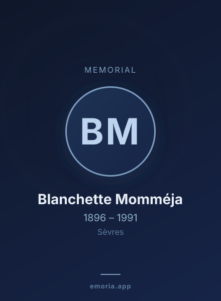 Memorial portrait of Blanchette Momméja