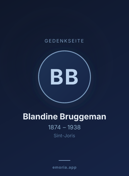 Gedenkportrait von Blandine Bruggeman
