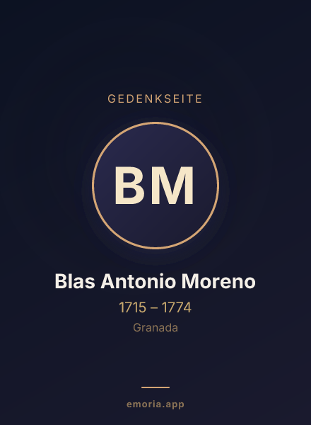 Gedenkportrait von Blas Antonio Moreno