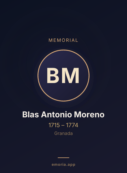 Memorial portrait of Blas Antonio Moreno