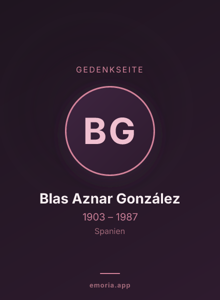 Gedenkportrait von Blas Aznar González
