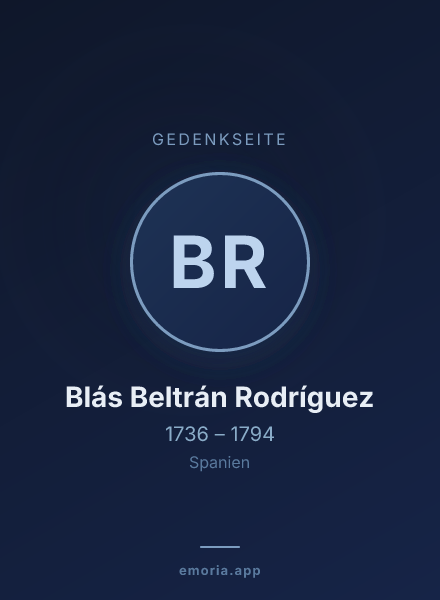 Gedenkportrait von Blás Beltrán Rodríguez