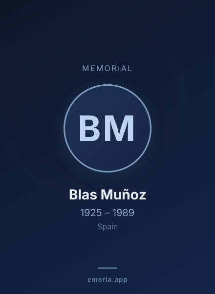 Memorial portrait of Blas Muñoz