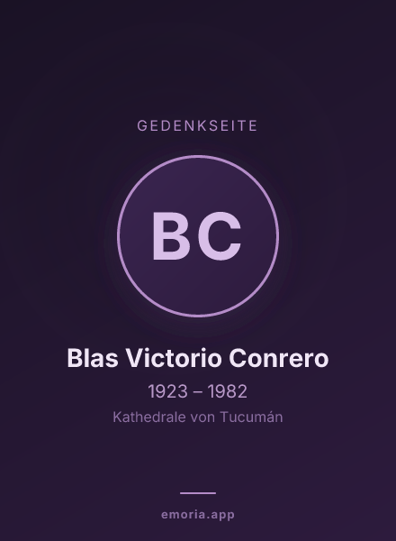 Gedenkportrait von Blas Victorio Conrero