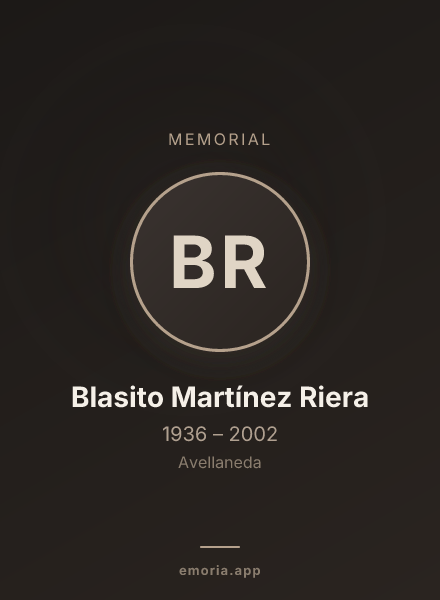 Memorial portrait of Blasito Martínez Riera
