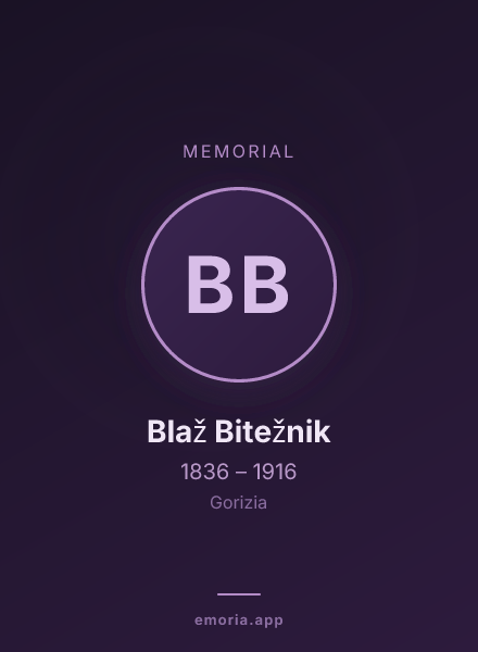 Memorial portrait of Blaž Bitežnik