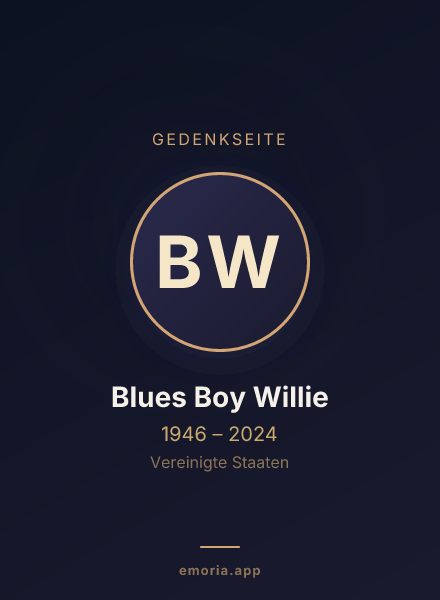 Gedenkportrait von Blues Boy Willie