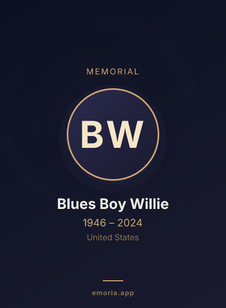 Memorial portrait of Blues Boy Willie