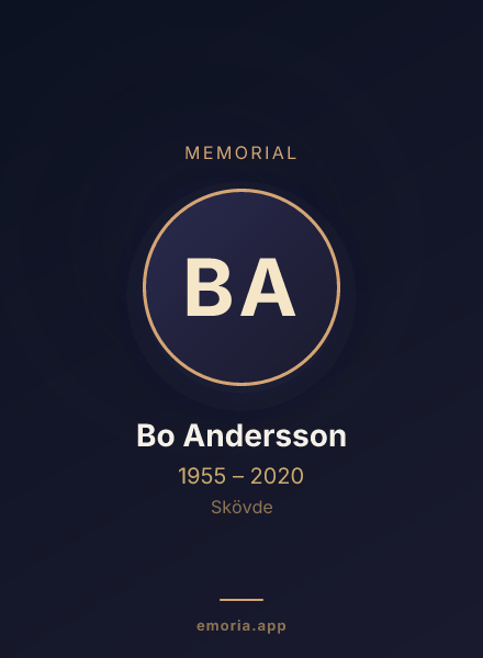 Memorial portrait of Bo Andersson