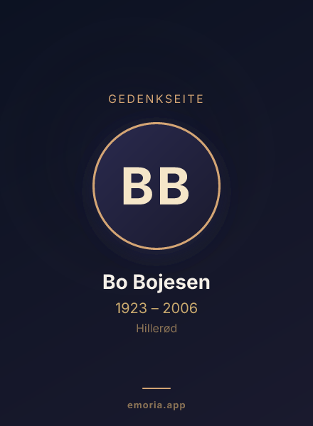 Gedenkportrait von Bo Bojesen