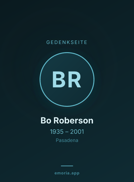 Gedenkportrait von Bo Roberson