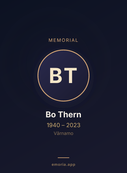 Memorial portrait of Bo Thern
