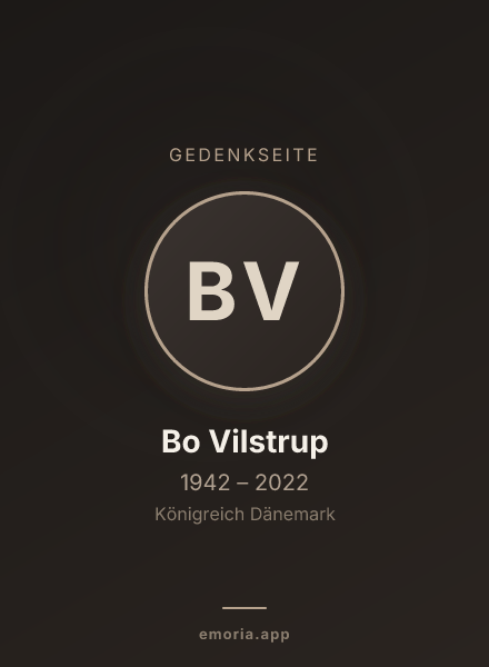Gedenkportrait von Bo Vilstrup