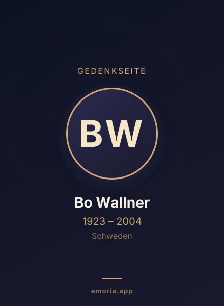 Gedenkportrait von Bo Wallner