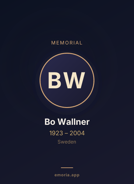 Memorial portrait of Bo Wallner