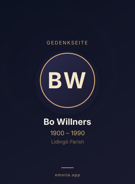 Gedenkportrait von Bo Willners
