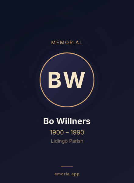 Memorial portrait of Bo Willners