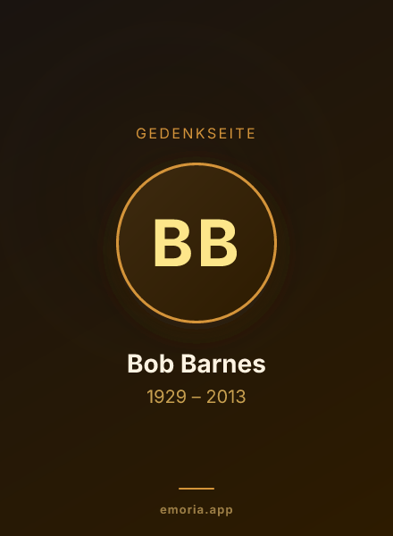 Gedenkportrait von Bob Barnes