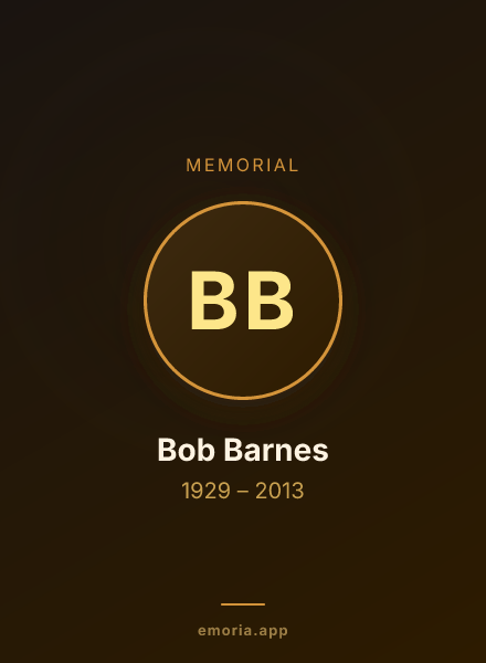 Memorial portrait of Bob Barnes