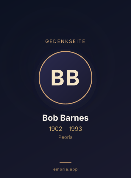 Gedenkportrait von Bob Barnes