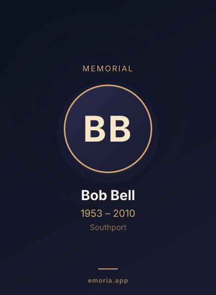 Memorial portrait of Bob Bell