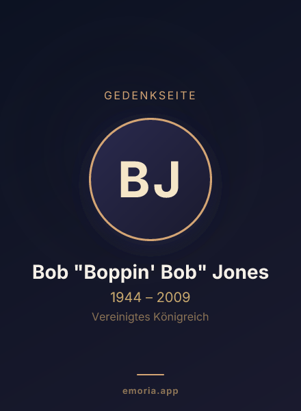 Gedenkportrait von Bob "Boppin' Bob" Jones