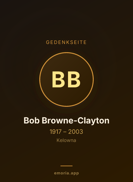 Gedenkportrait von Bob Browne-Clayton