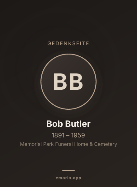 Gedenkportrait von Bob Butler