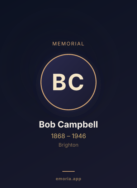 Memorial portrait of Bob Campbell