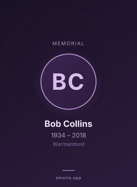 Memorial portrait of Bob Collins